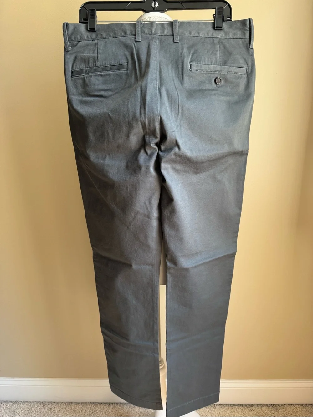 J. Crew Flex Straight Leg Cotton Pants in Dark Gray NWT 32x34